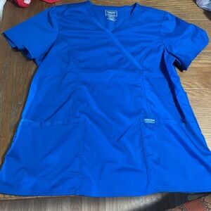 Cherokee V-Neck Royal Blue Scrub Top
